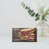 Reuben Sandwich mit Textfläche Visitenkarte (Stehend Vorderseite)