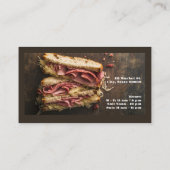 Reuben Sandwich mit Textfläche Visitenkarte (Rückseite)