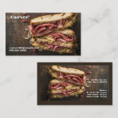 Reuben Sandwich mit Textfläche Visitenkarte (Vorne/Hinten)