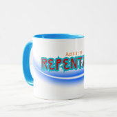Reue (Apg 3:19) Tasse und Cup (Vorderseite Links)