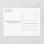 Reunion Party Camping Save The Date Template Ankündigungspostkarte (Rückseite)