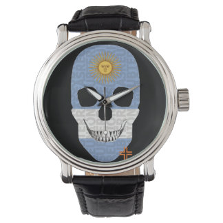 REUNIONES Argentinien beobachtet Vintages Schwarze Armbanduhr