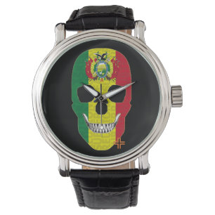 REUNIONES Bolivien reloj hombre correa cuero Armbanduhr