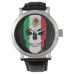 REUNIONES Mexico Beobachten Vintages schwarzes Led Armbanduhr