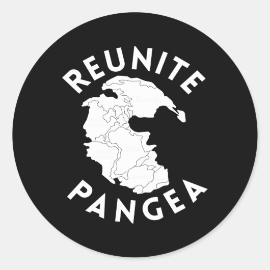 Reunite Pangea Geology Runder Aufkleber (Vorderseite)
