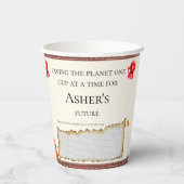 Reusable & Personalized Firefighter Eco-Friendly Pappbecher (Rückseite)