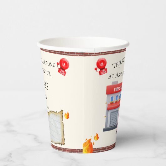 Reusable & Personalized Firefighter Eco-Friendly Pappbecher (Rechts)