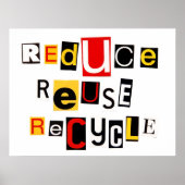 Reuse Recycle Poster reduzieren (Vorne)