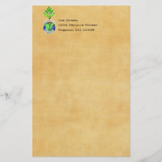 ReUse ReDuce-Recycle Briefpapier (Vorderseite)