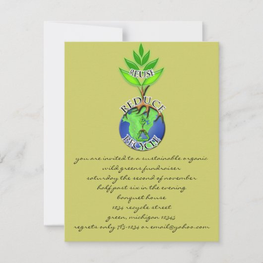 ReUse ReDuce-Recycle Einladung (Vorderseite)