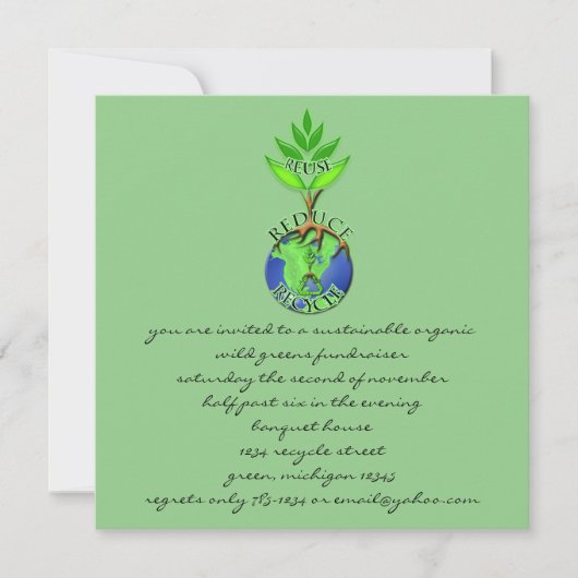 ReUse ReDuce-Recycle Einladung (Vorderseite)