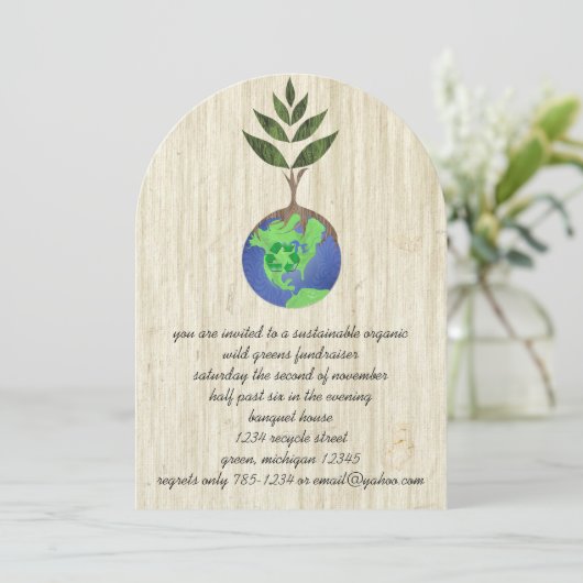 ReUse ReDuce-Recycle Einladung (Stehend Vorderseite)