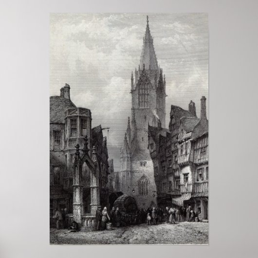 Reutlingen, graviert von J.J. Crew Poster (Vorne)