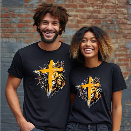 Rev 17:14 König der Könige - Löwenkreuz Unisex T-Shirt