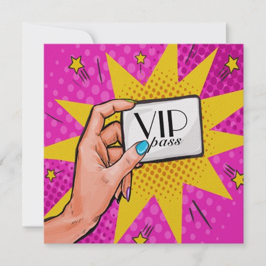 Rev. 1 Pop Art VIP Einladung (Vorderseite)