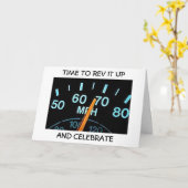 "REV IT UP" UND "HABE SPASS" GRATULALATIONS CARD KARTE (Gelbe Blume)