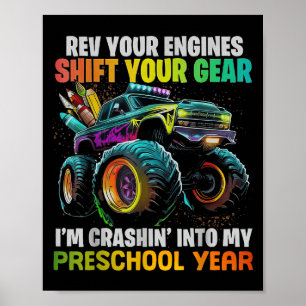 Rev-Motor verschieben Ihren Gear im Crashin in mei Poster