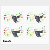 Rev sie hoch rechteckiger aufkleber (Blatt)