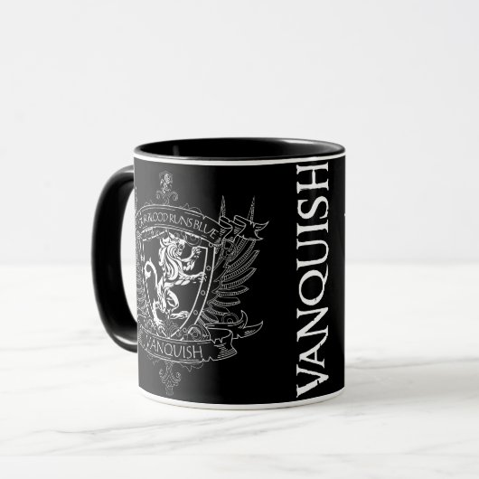 Rev "Unser Blut..." 11oz. Coat of Arms Tasse (Vorderseite Links)