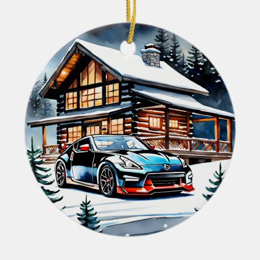 Rev Up for Holidays: JDM Edition Christmas Keramik Ornament (Vorne)