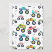 Rev your Motor 4th Birthday Monster Car Trucks Einladung (Rückseite)