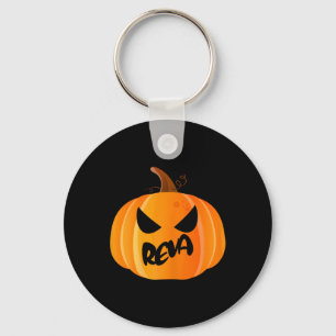 Reva Name Custom Pumpkin Personalisiert Halloween Schlüsselanhänger
