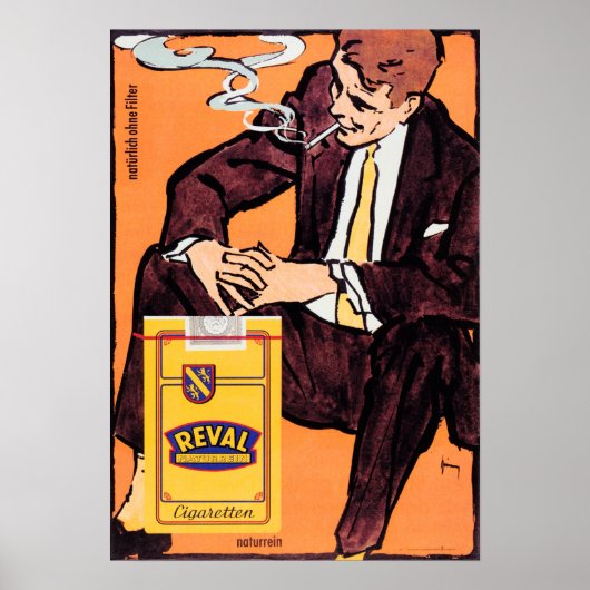 REVAL CIGARETTES Naturrein Cigaretten German Ad Poster (Vorne)