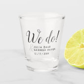 Revallyna Script Simple WE DO GASTGESCHENK HOCHZEI Schnapsglas (Vorderseite)