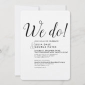 Revallyna Script Simple WE DO Minimalistisch Weddi Einladung (Vorderseite)