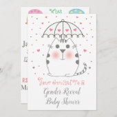 Reveal Baby Shower Flat Card (Vorne/Hinten)