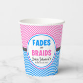Reveal des Babygeschlechts - Fades oder Gehirne Pappbecher (Rückseite)