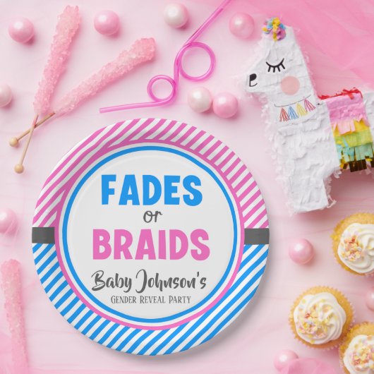 Reveal des Babygeschlechts - Fades oder Gehirne Pappteller (Party)