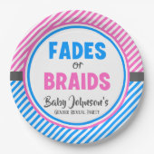 Reveal des Babygeschlechts - Fades oder Gehirne Pappteller (Vorderseite)