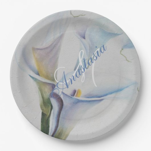 REVEAL DREI PARTY MONOGRAM PAPPTELLER (Vorderseite)