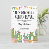 Reveal Fiesta Einladung Baby Dusche (Stehend Vorderseite)