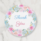 Reveal Floral Boho Vielen Dank Geschenkanhänger (Rückseite)