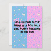 REVEAL PARTY INVITE MIT BUNNYS EINLADUNG (Rückseite)