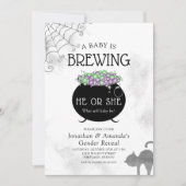 Reveal über das kindermännliche Halloween-Geschlec Einladung (Vorderseite)