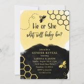 Reveal zum Hummelgeschlecht Einladung (Vorderseite)