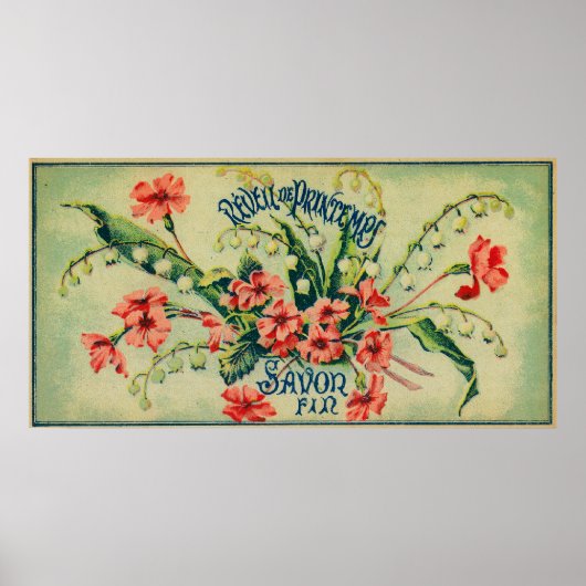 Reveil De Printemps Soap LabelParis, Frankreich Poster (Vorne)