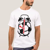 Reveil Foot Soccer Ballon Clock Uhr Orologio T-Shirt (Vorderseite)