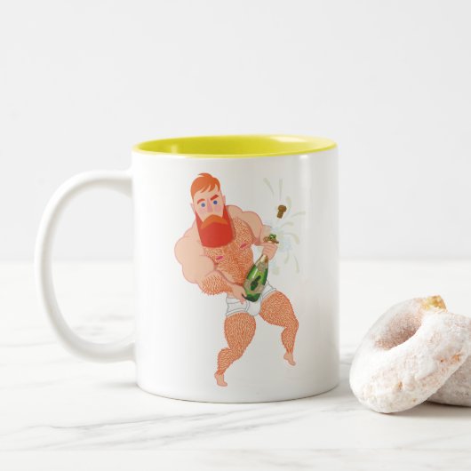 Réveillon 2018 zweifarbige tasse (Mit Donut)