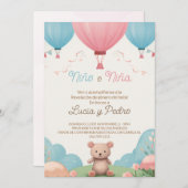 Revelación de Genero - Spanische Genderdarstellung Einladung (Vorne/Hinten)