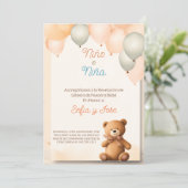 Revelación De Genero - Spanische Genderdarstellung Einladung (Stehend Vorderseite)