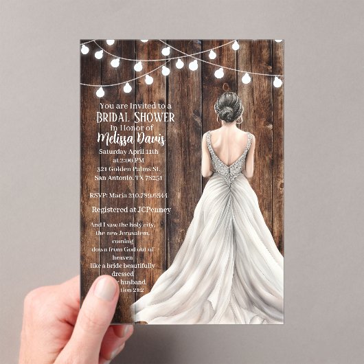 Revelation 21:2 Bridal Shower Invitation Acryleinladungen (Insitu (Handheld))