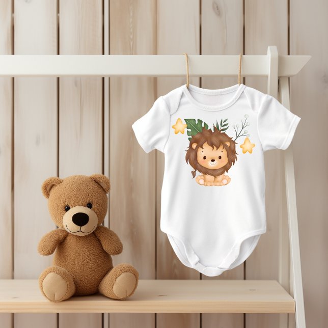 Revelation 5:5 Lion of Judah Baby Bodysuit Baby Strampler (personalize this cute baby lion baby bodysuit. )