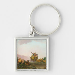 Revellers auf einem Trainer, c.1785-90 (Öl auf Schlüsselanhänger