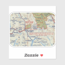 Revelstok BC Vintag Map Aufkleber