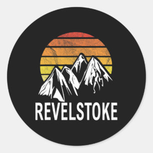 Revelstok British Columbia Canada Ski Resort Snow Runder Aufkleber