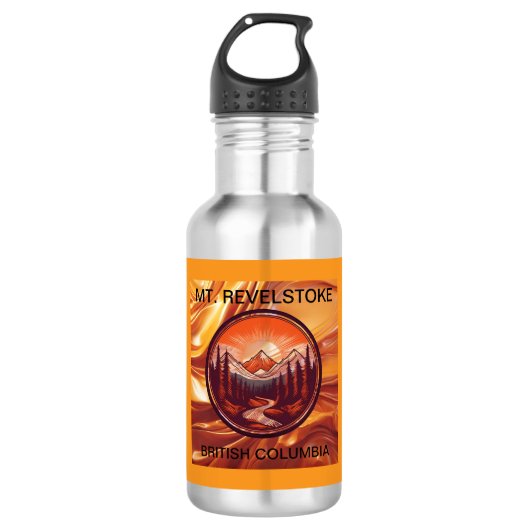 Revelstoke British Columbia Edelstahlflasche (Vorderseite)